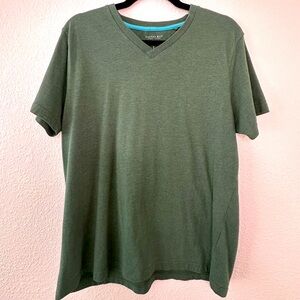 Heather Green V-Neck
